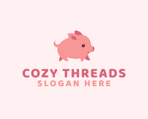 Cute Piglet Pet logo design