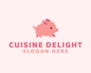 Cute Piglet Pet logo design