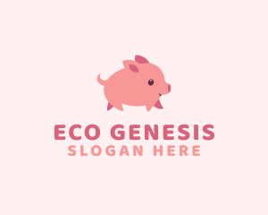 Cute Piglet Pet logo design