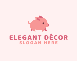 Cute Piglet Pet logo design