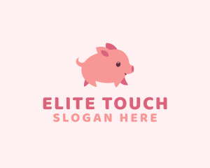 Cute Piglet Pet logo design