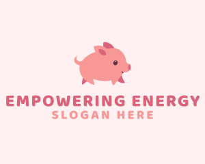 Cute Piglet Pet logo design