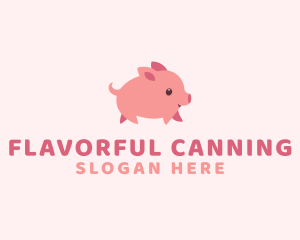 Cute Piglet Pet logo design