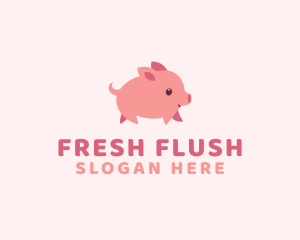 Cute Piglet Pet logo design