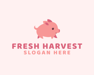 Cute Piglet Pet logo design