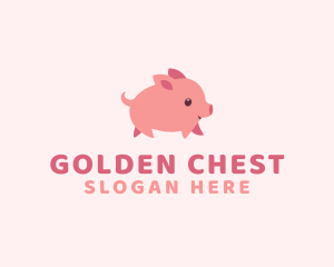 Cute Piglet Pet logo design