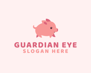 Cute Piglet Pet logo design