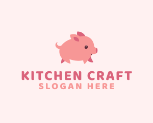 Cute Piglet Pet logo design