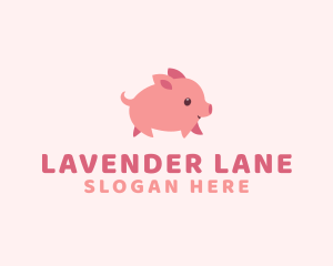 Cute Piglet Pet logo design