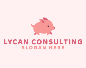 Cute Piglet Pet logo design