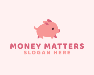 Cute Piglet Pet logo design