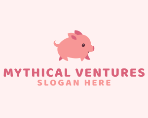 Cute Piglet Pet logo design