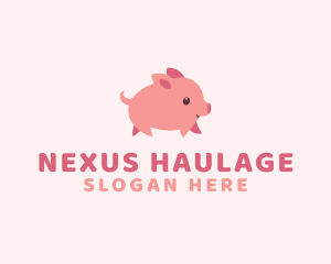 Cute Piglet Pet logo design