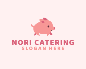 Cute Piglet Pet logo design