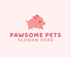 Cute Piglet Pet logo