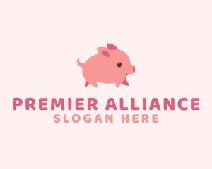 Cute Piglet Pet logo design