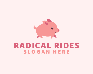 Cute Piglet Pet logo design