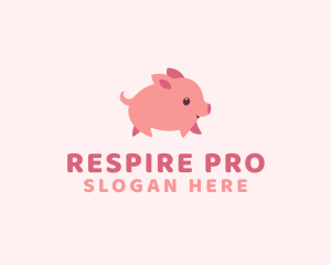 Cute Piglet Pet logo design