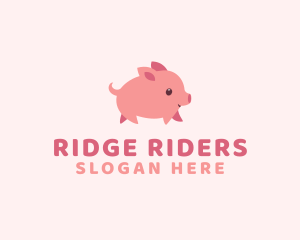 Cute Piglet Pet logo design