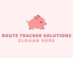 Cute Piglet Pet logo design