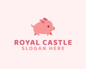 Cute Piglet Pet logo design