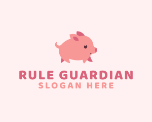 Cute Piglet Pet logo design