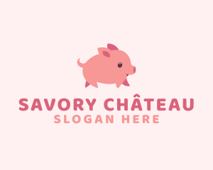 Cute Piglet Pet logo design