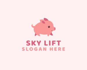 Cute Piglet Pet logo design