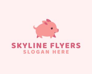 Cute Piglet Pet logo design