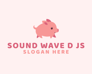 Cute Piglet Pet logo design