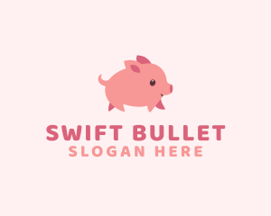 Cute Piglet Pet logo design