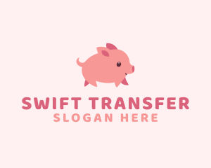 Cute Piglet Pet logo design