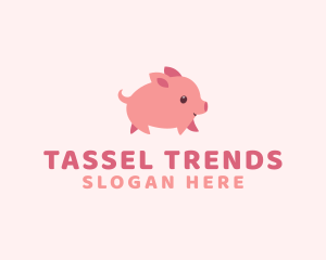 Cute Piglet Pet logo design