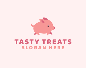 Cute Piglet Pet logo design