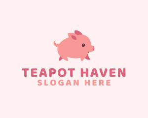 Cute Piglet Pet logo design