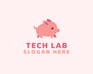 Cute Piglet Pet logo design