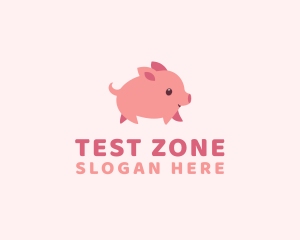 Cute Piglet Pet logo design