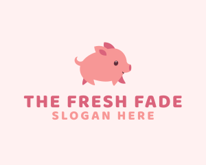 Cute Piglet Pet logo design