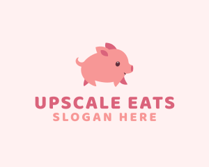 Cute Piglet Pet logo design