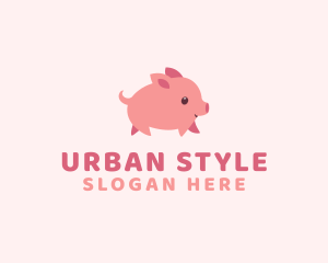 Cute Piglet Pet logo design