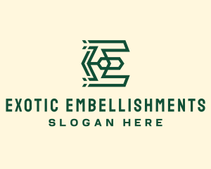 Agriculture Technology Letter E logo design