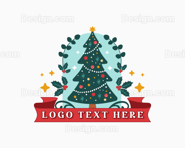 Festive Christmas Holiday Logo