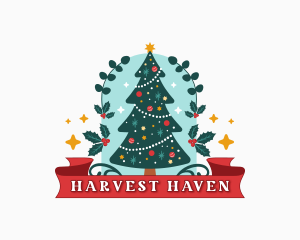 Christmas Holiday Tree logo design