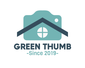 Green Camera House logo design