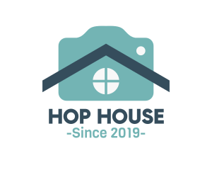 Green Camera House logo design