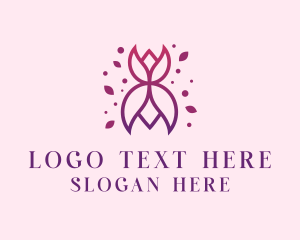 Butterfly Flower Leaf logo