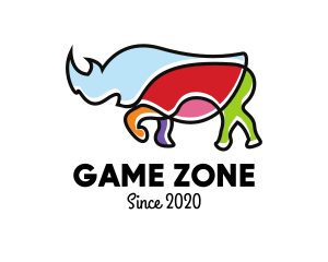 Colorful Rhino Monoline logo