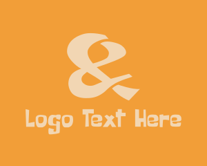 Lettering - Doodle Ampersand Lettering logo design