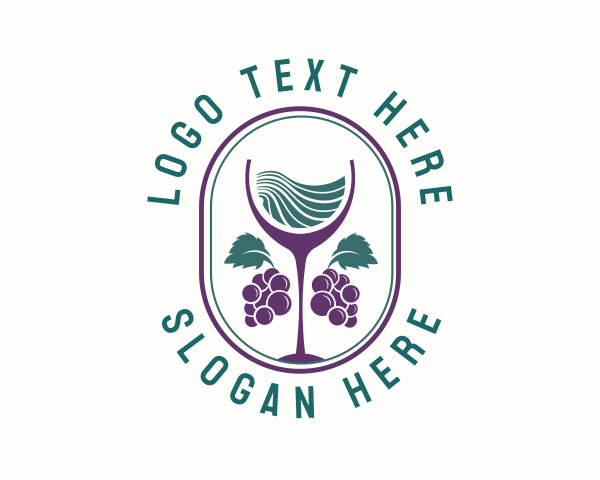Wine Glass logo example 2