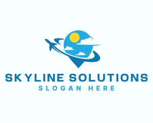 Travel Sky Airplane logo